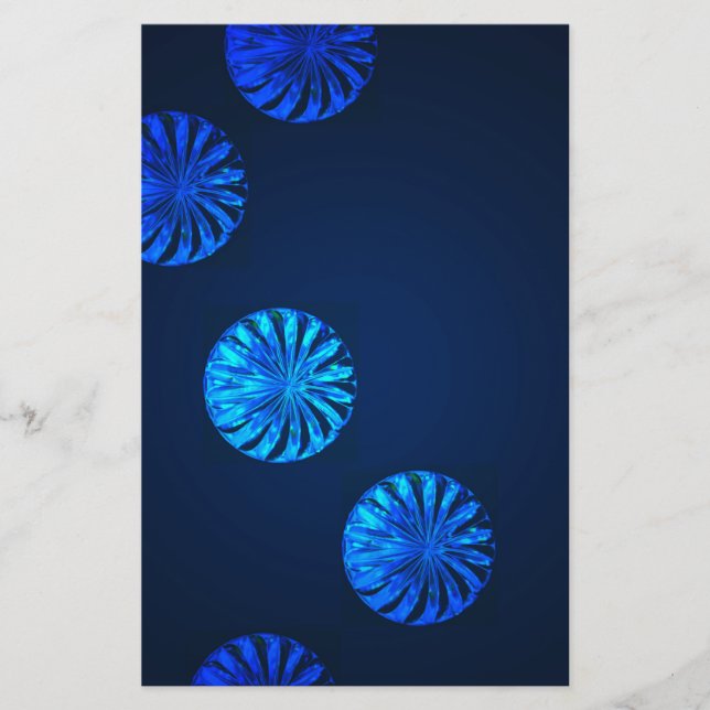 Irländsk design blå kristall brevpapper (Framsida)