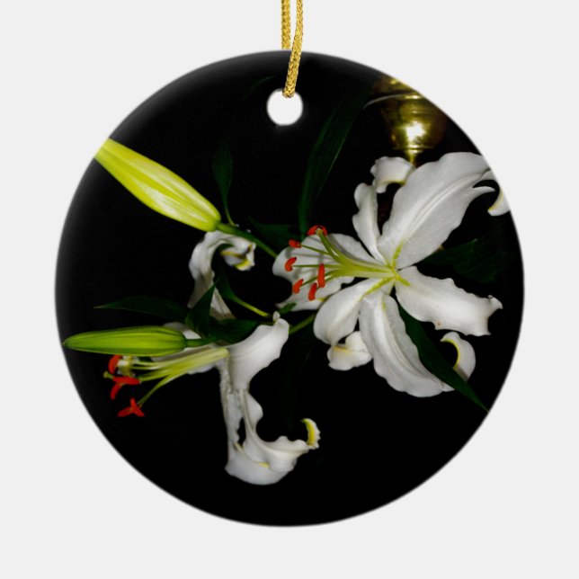 Irländsk design - blomsterkollektionen julgransprydnad keramik (Framsidan)