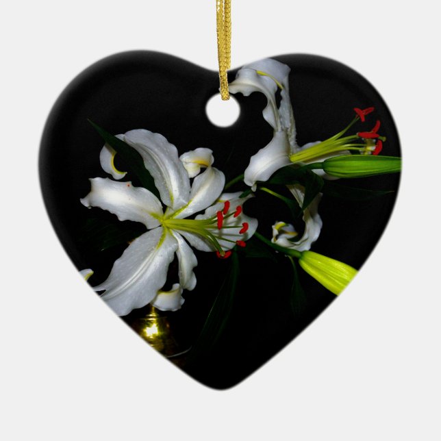 Irländsk design för märken och blommor julgransprydnad keramik (Framsidan)