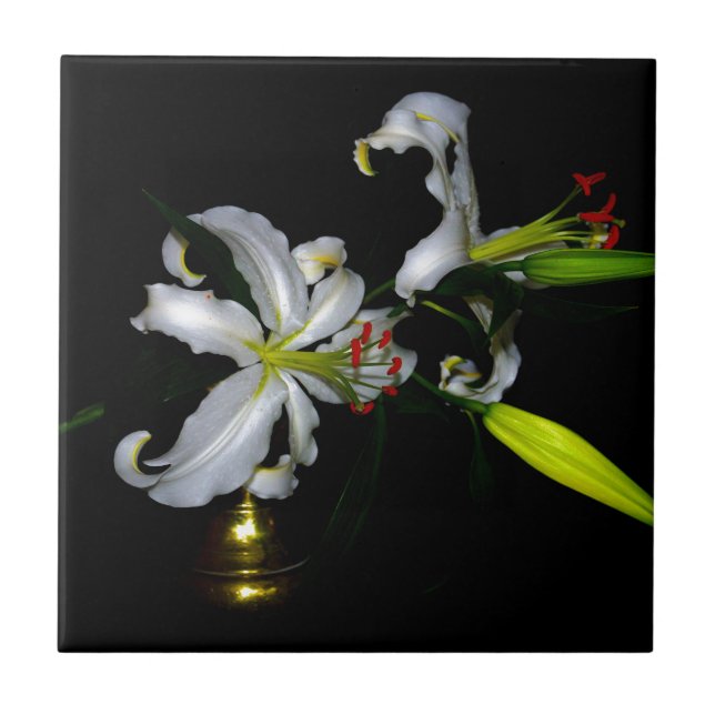 Irländsk design för märken och blommor kakelplatta (Framsidan)