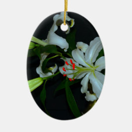 Irländsk design-Mässing och blommig samling Julgransprydnad Keramik