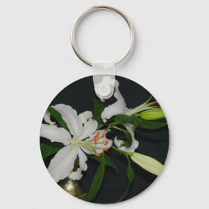 Irländsk design - Mässing och blommor samling Nyckelring
