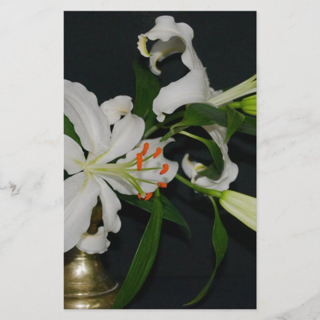 Irländsk design-Mässing och blomsamling Brevpapper (Framsida)