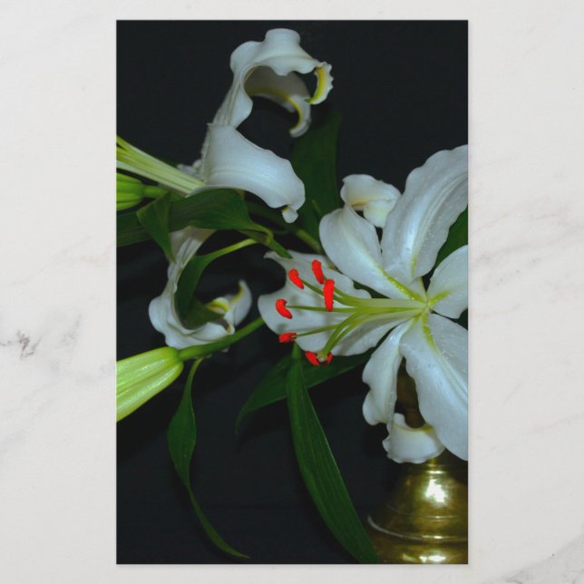 Irländsk design-Mässing och blomsamling Brevpapper (Framsida)