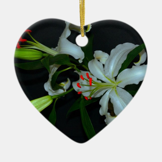 Irländsk design-Mässing och blomsamling Julgransprydnad Keramik (Framsidan)