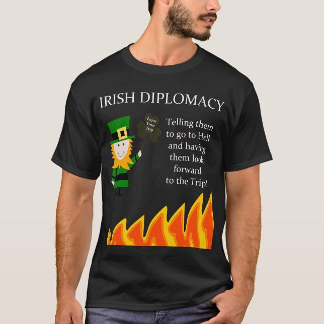 Irländsk diplomati t shirt (Framsida)