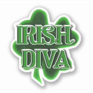 Irländsk diva St. Patrick's Day Klistermärken