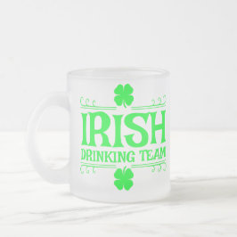 Irländsk dryckeslag Grön Shamrock Frostad Glasmugg