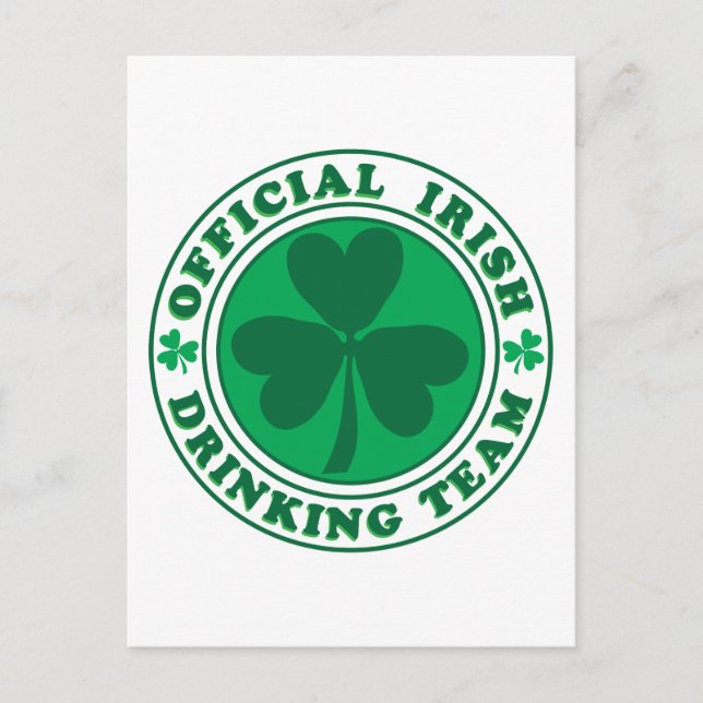 Irländsk dryckeslag/St. Patrick's Day Vykort (Framsida)