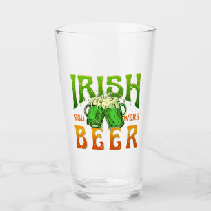 IRLÄNDSK DU VAR ÖL ROLIG DRIKANDE IRLAND GLASKOPP
