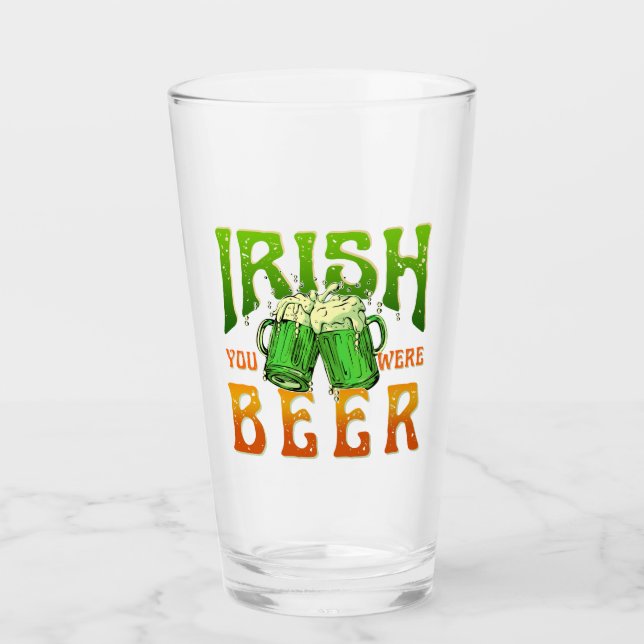 IRLÄNDSK DU VAR ÖL ROLIG DRIKANDE IRLAND  GLASKOPP (Framsida)