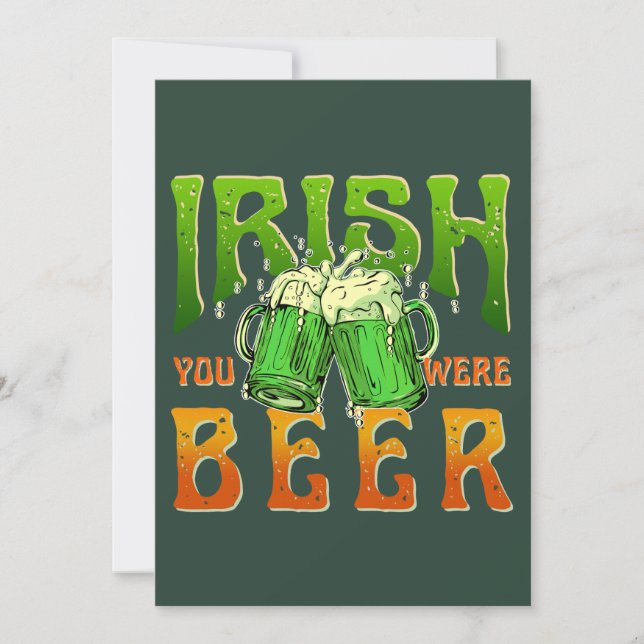 IRLÄNDSK DU VAR ÖL ROLIG DRIKANDE IRLAND JULKORT (Framsida)