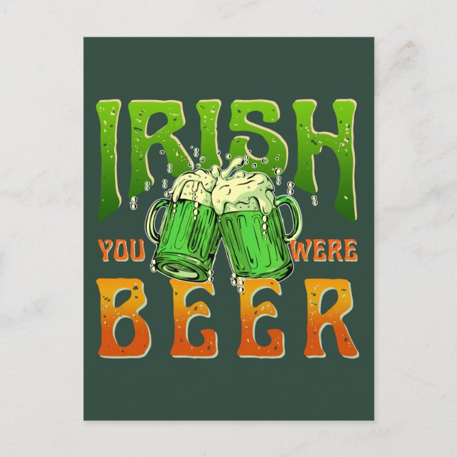 IRLÄNDSK DU VAR ÖL ROLIG DRIKANDE IRLAND  VYKORT (Framsida)