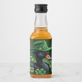 Irländsk elegans, St. Patricks svarta svan Spritflaskor Etikett
