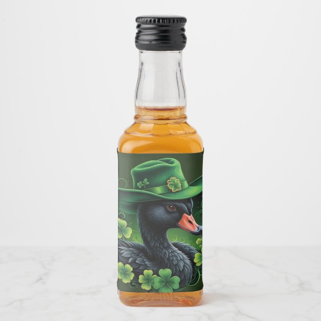 Irländsk elegans, St. Patricks svarta svan Spritflaskor Etikett (Framsida)