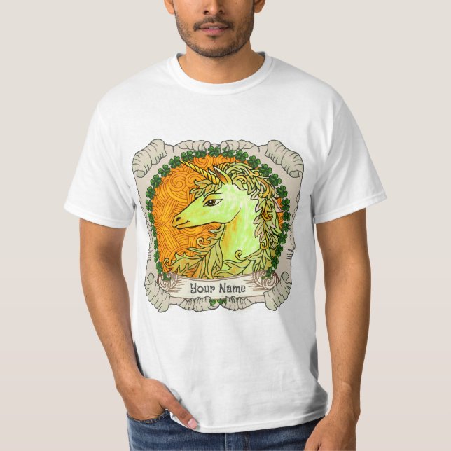 Irländsk enhörning  t shirt (Framsida)