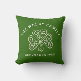 Irländsk familj Est för Artsy Shamrock. Datera Kudde