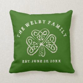 Irländsk familj Est för Artsy Shamrock. Datera Kudde
