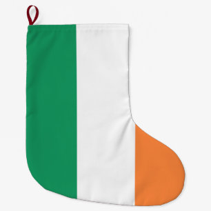 Irländsk flagg (Republiken Irland) (ROI) (Eire) Stor Julstrumpa