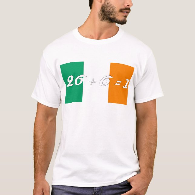 Irländsk flagga 26+6=2 t shirt (Framsida)
