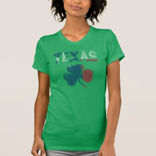 Irländsk flagga för gullig vintage av den Texas Tee