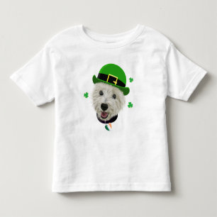 Irländsk flagga för Westie hundsaint patrick's d T Shirt