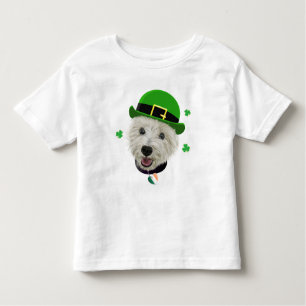 Irländsk flagga för Westie hundsaint patrick's day T Shirt