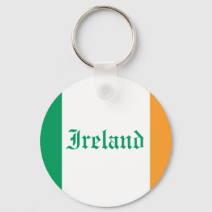 Irländsk flagga Keychain Nyckelring