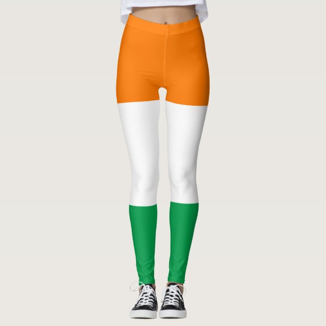 Irländsk flagga leggings (Framsida)