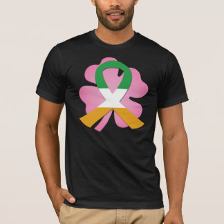 Irländsk flaggabandbröstcancer t-shirt