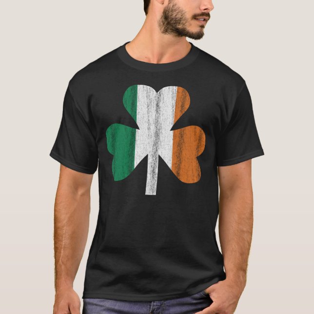 Irländsk flaggaklöver tee shirt (Framsida)