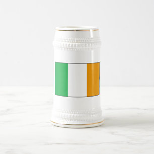 Irländsk flaggaöl Stein med Shamrocks Sejdel