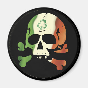 Irländsk flaggaskalle magnet