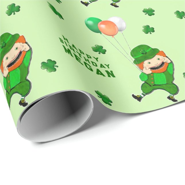 Irländsk födelsedagspresent presentpapper (Rullad Hörn)