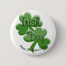 Irländsk för en dag Glad St. Patricks dag Knapp