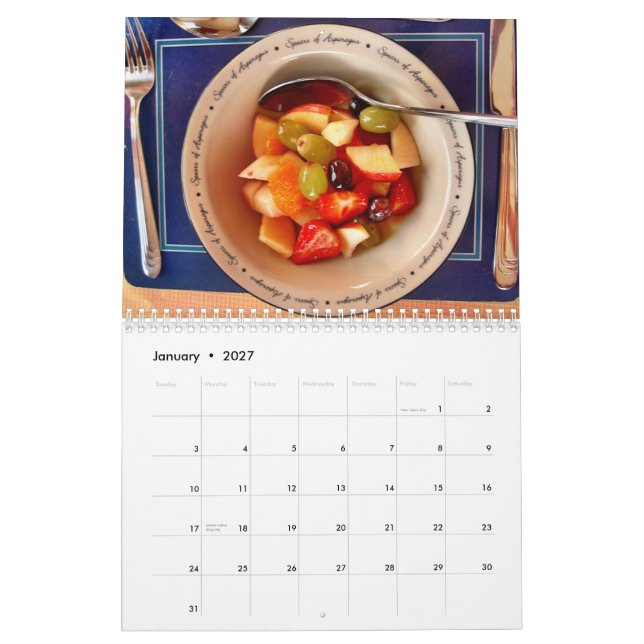 Irländsk frukostkalender kalender (Jan 2027)