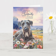 Irländsk Grand Danois Hund med Vilda Blommor Husdj