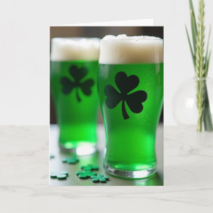 Irländsk grön drink Glad dag-kort Kort