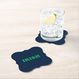 Irländsk grön marinblå modern Saint Patrick's Day Underlägg Papper