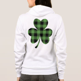 Irländsk grön Plaid-hoodie - Shamrock St Patrick-d T Shirt
