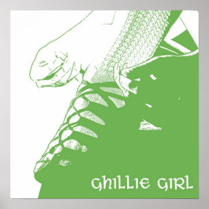 Irländsk grönt för dansareGhillie flicka Poster