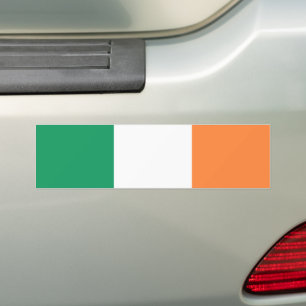 Irländsk grönt, vit orange, tricolor bildekal