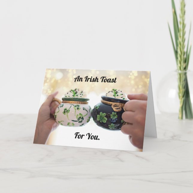 Irländsk hälsningskort med toast kort (Framsida)