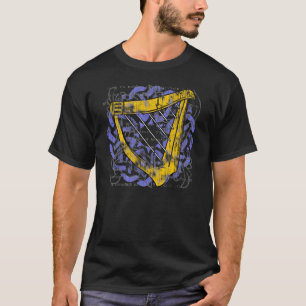 Irländsk harpamanar mörka skjorta tee shirt