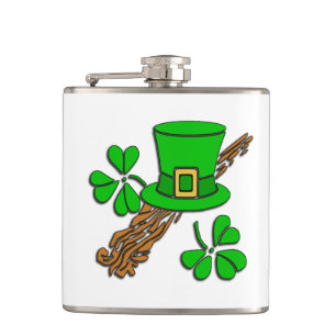 Irländsk hatt och Shamrocks Fickplunta