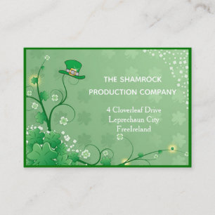 Irländsk hatt, shamrock visitkort