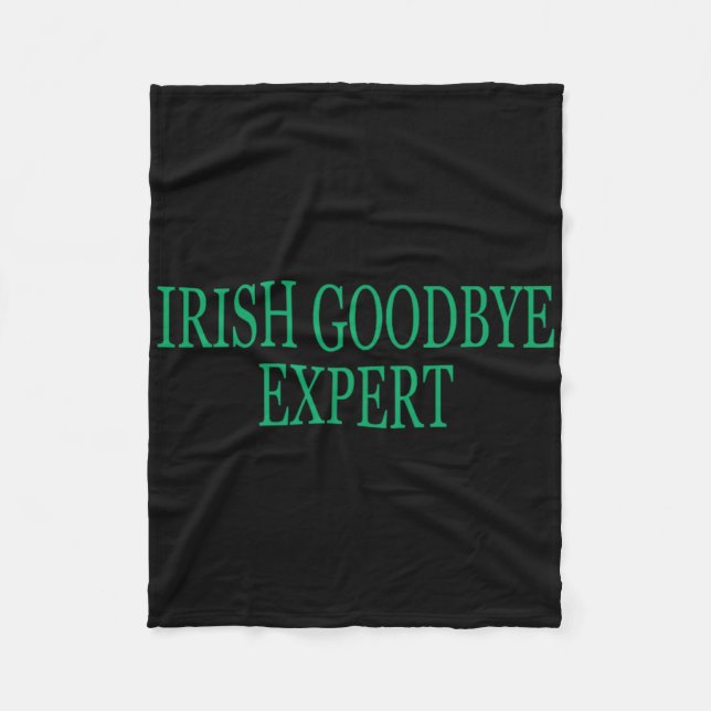 Irländsk hej då expert rolig St Patricks Day _1  Fleecefilt (Framsidan)