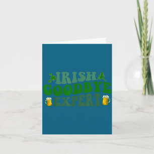 Irländsk hej då expert rolig St Patrick's Day roli Kort