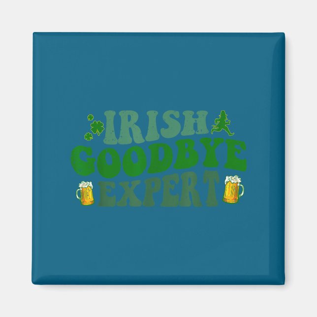 Irländsk hej då expert rolig St Patrick's Day roli Magnet (Framsidan)