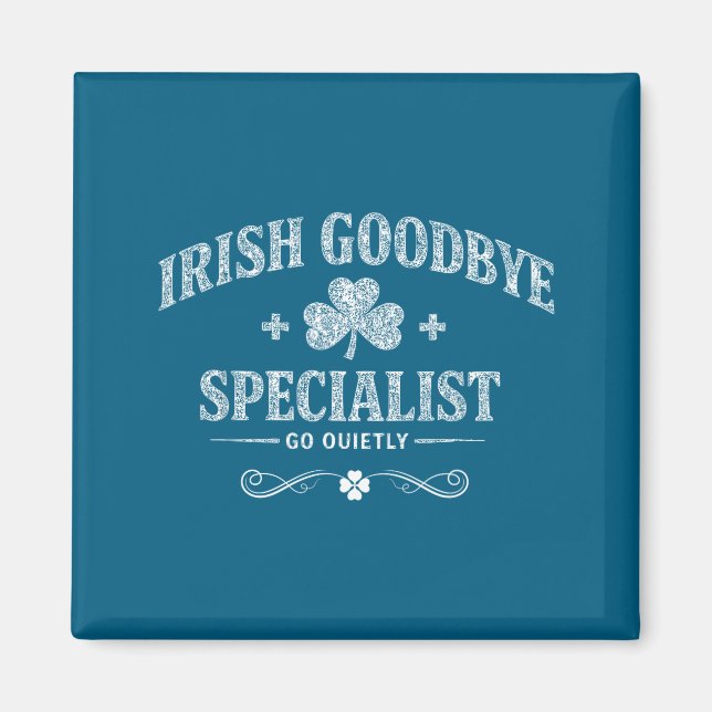 Irländsk hej då specialist rolig st patricks dag magnet (Framsidan)